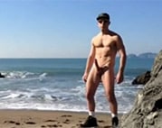 Schwuler Amateur am Strand